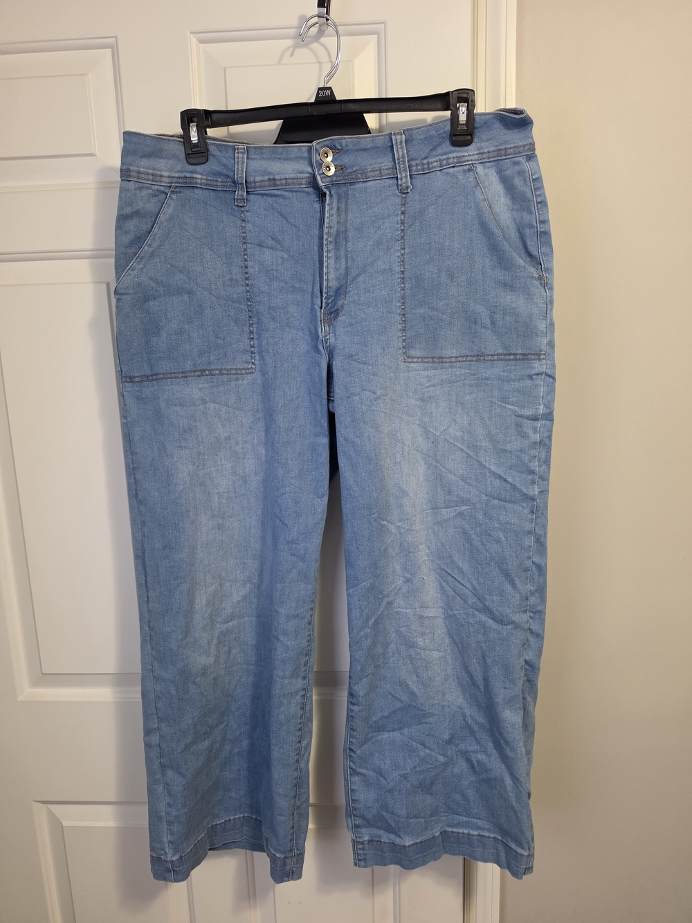 Sandpiper Light Blue Wide Leg Jeans 22W EUC